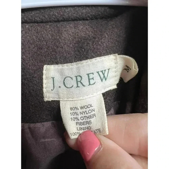 J.Crew Women's Brown Wool Blend Zip Up Jacket Medium - Picture 3 of 9